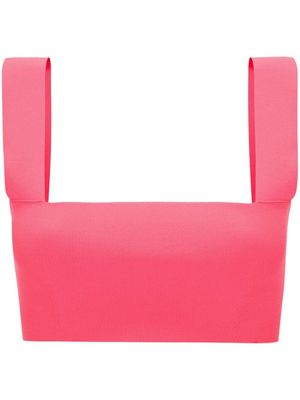 Victoria Beckham haut Strap Bandeau à coupe crop - Rose