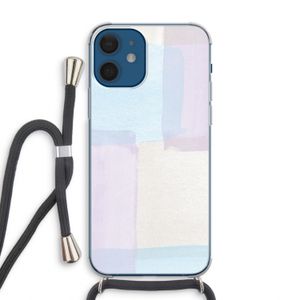 Square pastel: iPhone 12 Transparant Hoesje met koord