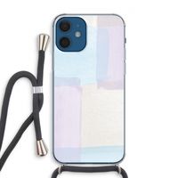 Square pastel: iPhone 12 Transparant Hoesje met koord