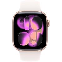 Apple Watch Series 11 GPS 42mm Rose Gold Aluminium Case met Light Blush Sport Band - S/M Smartwatch Roze