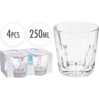 Excellent Houseware Drinkglazenset 4-delig 250ml