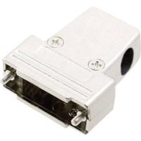 MH Connectors MHTRI-M-15-K 6550-0100-02 D-sub behuizing Aantal polen: 15 Kunststof, gemetalliseerd 180 °, 45 °, 45 ° Zilver 1 stuk(s)