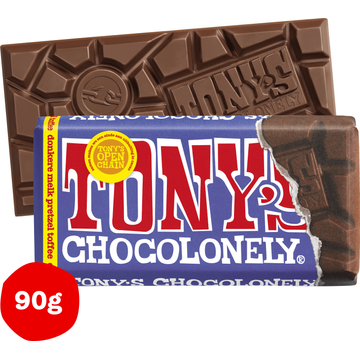 Tony&apos;s Chocolonely Donkere Melk Pretzel Toffee 90 g bij Jumbo