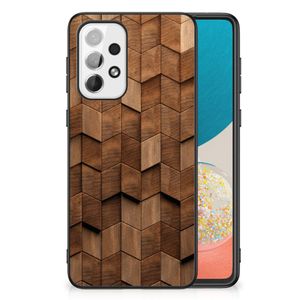 Houten Print Telefoonhoesje voor Samsung Galaxy A73 Wooden Cubes