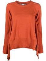 Stella McCartney pull en maille fine à ourlet asymétrique - Orange