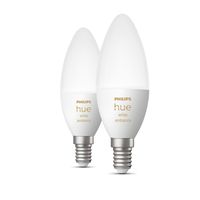 Philips Hue White ambiance Losse kaarslamp E14 duopak - thumbnail