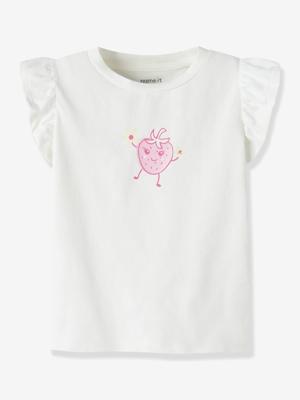 T-shirt voor meisjes met print en mouwen met ruches NAME IT room