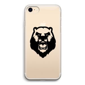 Angry Bear (black): iPhone 7 Transparant Hoesje