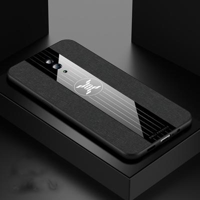 Voor OPPO Reno XINLI stiksels doek Textue schokbestendig TPU beschermhoes (zwart)
