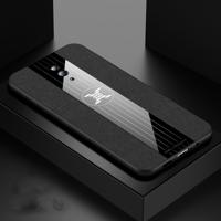 Voor OPPO Reno XINLI stiksels doek Textue schokbestendig TPU beschermhoes (zwart)