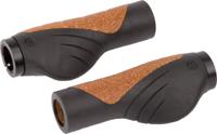 Ergotec grip aero 2 set handvatten 2x132mm zwart/bruin
