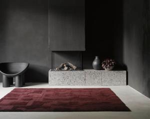 Brink en Campman - Mural Burgundy 121100 - 170x240 cm Vloerkleed