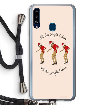 Jingle Ladies: Samsung Galaxy A20s Transparant Hoesje met koord