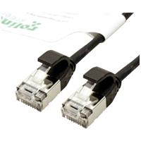 ROLINE GREEN F/UTP DataCenter Patchkabel Cat.6A (Class EA), LSOH, extra dun, zwart, 0,5 m - thumbnail