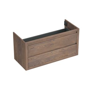 Onderkast Forzalaqua Gela 120x51x60 cm 2 Softclose Lades Eiken Havanna Forzalaqua