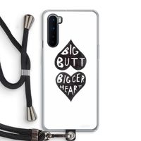 Big butt bigger heart: OnePlus Nord Transparant Hoesje met koord