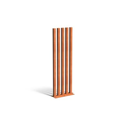 Tuinpaal set 5 stuks corten 100 x h. 300 cm