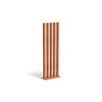 Tuinpaal set 5 stuks corten 100 x h. 300 cm