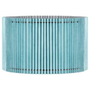 Papieren Gevouwen Lampenkap - Cilindrisch - Blauw - ø40 x 20 cm - E27 fitting - Voor Staande Lamp - Ontworpen voor woonkamer en eetkamer
