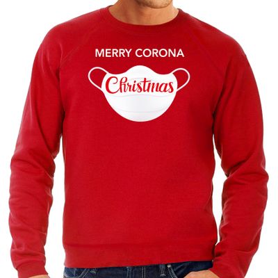 Merry corona Christmas foute Kersttrui / outfit rood voor heren Merry corona Christmas foute Kersttrui / outfit rood voor heren