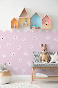 Behang Daisy Flowers Rol Lichtroze