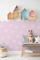 Behang Daisy Flowers Rol Lichtroze