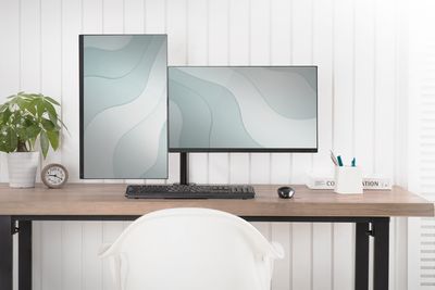Digitus DA-90400 Monitor-tafelbeugel 2-voudig 33,0 cm (13) - 81,3 cm (32) Zwart, Zwart (mat) Draaibaar, In hoogte verstelbaar, Kantelbaar, Kantelbaar en