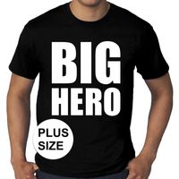Big Hero grote maten t-shirt zwart heren - thumbnail