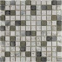 Mozaïek tegels Imperium zilver 30x30 - Vierkant Wandtegels Glas