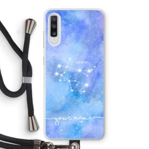Sterrenbeeld - Licht: Samsung Galaxy A70 Transparant Hoesje met koord