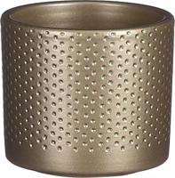 Era pot rond goud relief h9xd10 cm Mica Decorations - Mica decorations