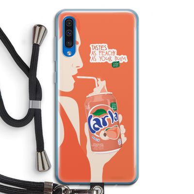 Peach please!: Samsung Galaxy A50 Transparant Hoesje met koord