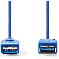 USB 3.0-Kabel | A Male - A Female | 2,0 m | Blauw