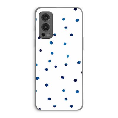 Blauwe stippen: OnePlus Nord 2 5G Transparant Hoesje