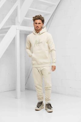Malelions Striped Signature Trainingspak Heren Beige - Maat XL - Kleur: Beige | Soccerfanshop