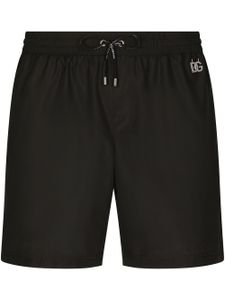 Dolce & Gabbana short de bain à patch logo - Noir