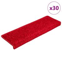 Trapmatten 30 st 65x21x4 cm Rood Rechthoekige Rand
