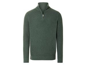 LIVERGY Gebreide heren trui (Groen, M)