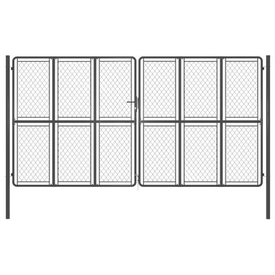 vidaXL Poort 400x200 cm staal antraciet