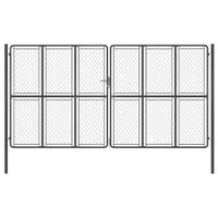 vidaXL Poort 400x200 cm staal antraciet - thumbnail