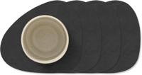 LIND DNA Onderzetters Nupo - Leer - Black - 13 x 11 cm - 4 Stuks LIND DNA Onderzetters Nupo - Leer - Black - 13 x 11 cm - 4 Stuks
