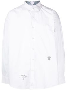 AAPE BY *A BATHING APE® chemise à détails de patchs - Blanc