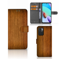 Xiaomi Redmi 10 Book Style Case Donker Hout