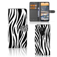Nokia 5.3 | Telefoonhoesje | Met pasjeshouder | Zebra
