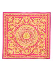 Versace foulard en soie à imprimé baroque - Rose