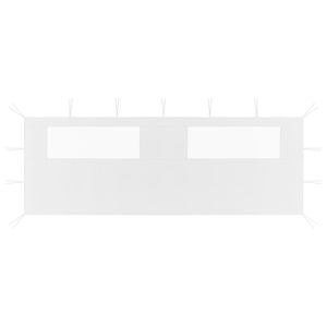 VidaXL Prieelzijwand met ramen 6x2 m wit