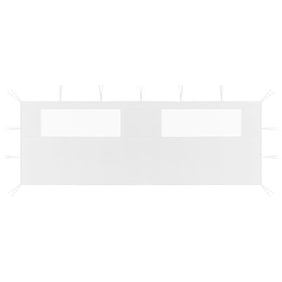 VidaXL Prieelzijwand met ramen 6x2 m wit