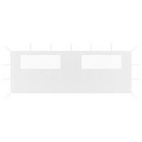 VidaXL Prieelzijwand met ramen 6x2 m wit VidaXL Prieelzijwand met ramen 6x2 m wit