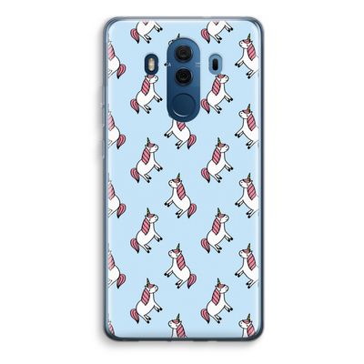 Eenhoorns overal: Huawei Mate 10 Pro Transparant Hoesje