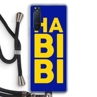 Habibi Blue: Sony Xperia 5 II Transparant Hoesje met koord